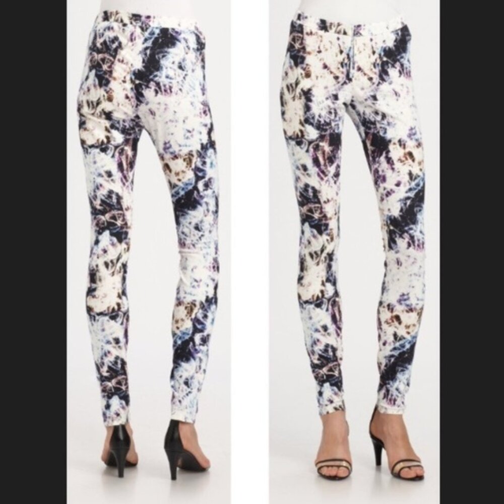 NWT - Theyskens' Theory Pittel Iwondra Multi Color Stretch Pants - Size Medium